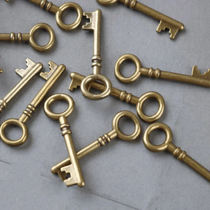 Креативный латунный брелок для ключей в стиле ретро аксессуары портативный