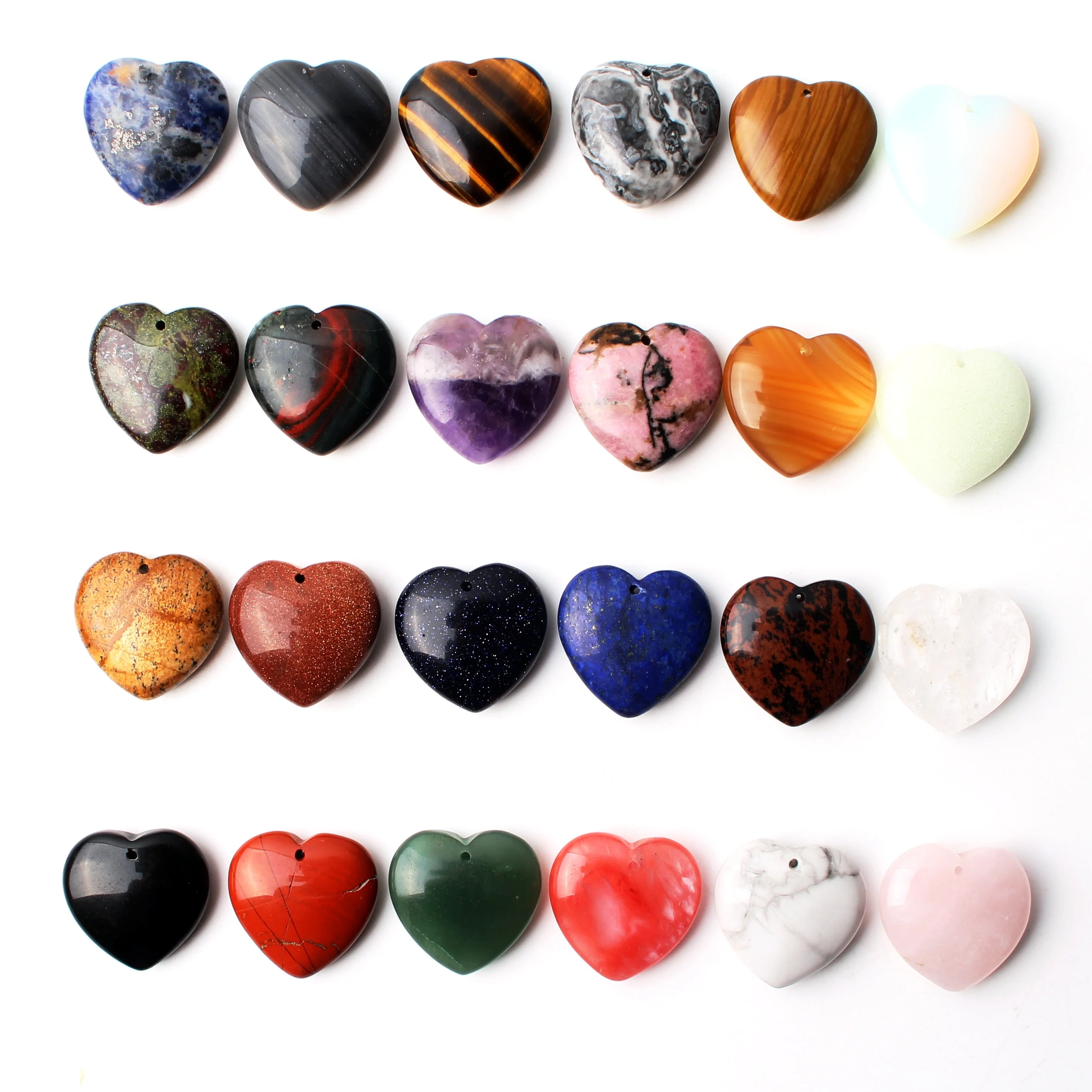 Натуральный кристалл аметист розовый кварц кулон в форме сердца с отверстием