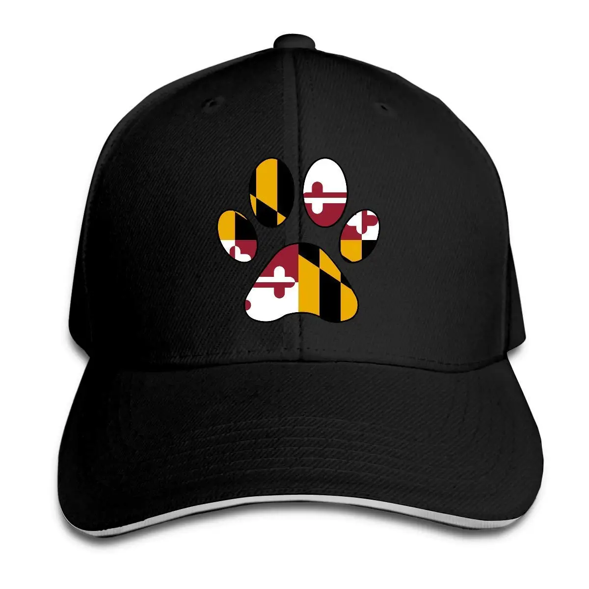 Флаг Мэриленда собачья лапа унисекс бейсбольная шляпа 100% хлопок регулируемая
