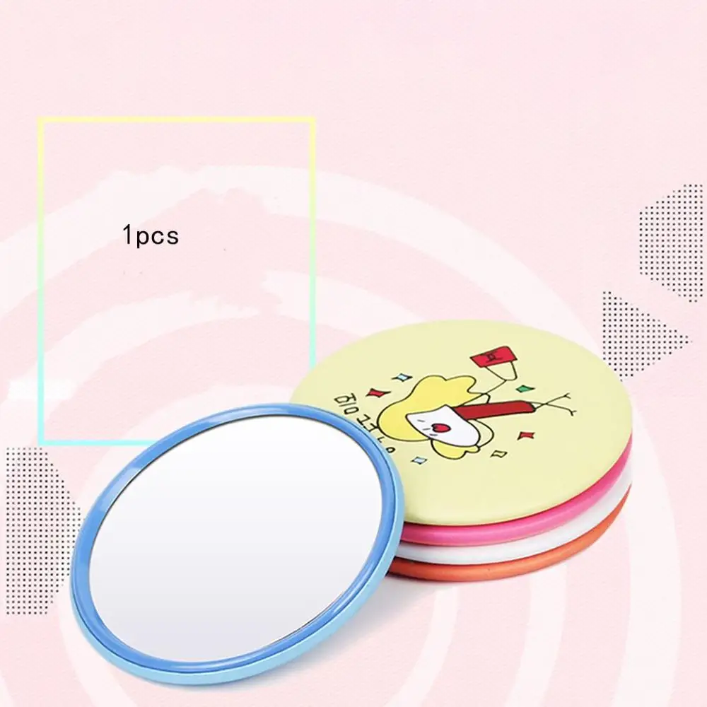 Корейское мультяшное милое портативное маленькое мини-зеркало для макияжа