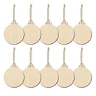 10 шт. деревянные пустые незавершенные шар с рождественским орнаментом бирок, художественные украшения для рукоделия, рождественские украшения, рождественские шары, украшения