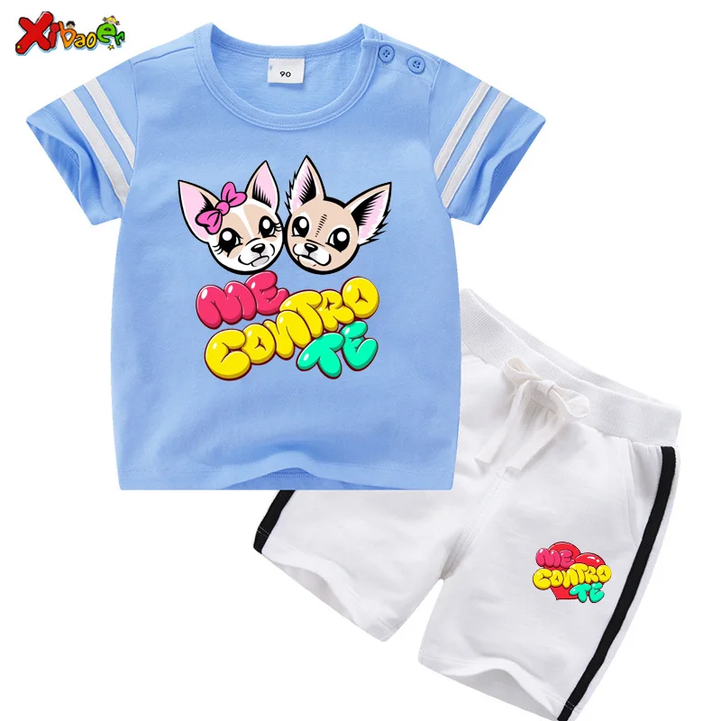 Toddler Girl Clothing Sets Cute Me Contro Te Cute Kids Costumes Short Sleeve Children's 2pcs Outfit Sets Sport Baby Girl Clothes