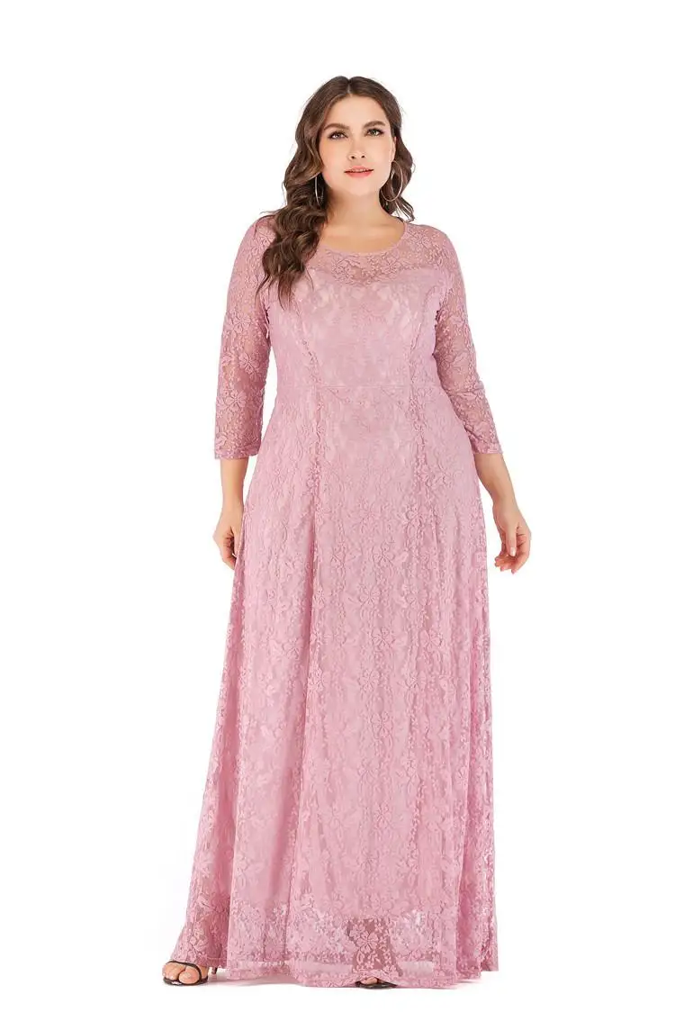 Кружевное платье длиной до пола 5xl 6xl, большие размеры, Женское зимнее платье, элегантное вечернее винтажное Длинное Макси платье, большие размеры, vestidos