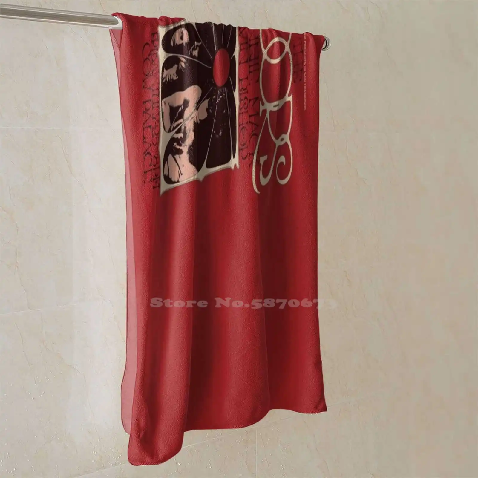 Винтажное мягкое полотенце для лица с рисунком музыкального концерта и