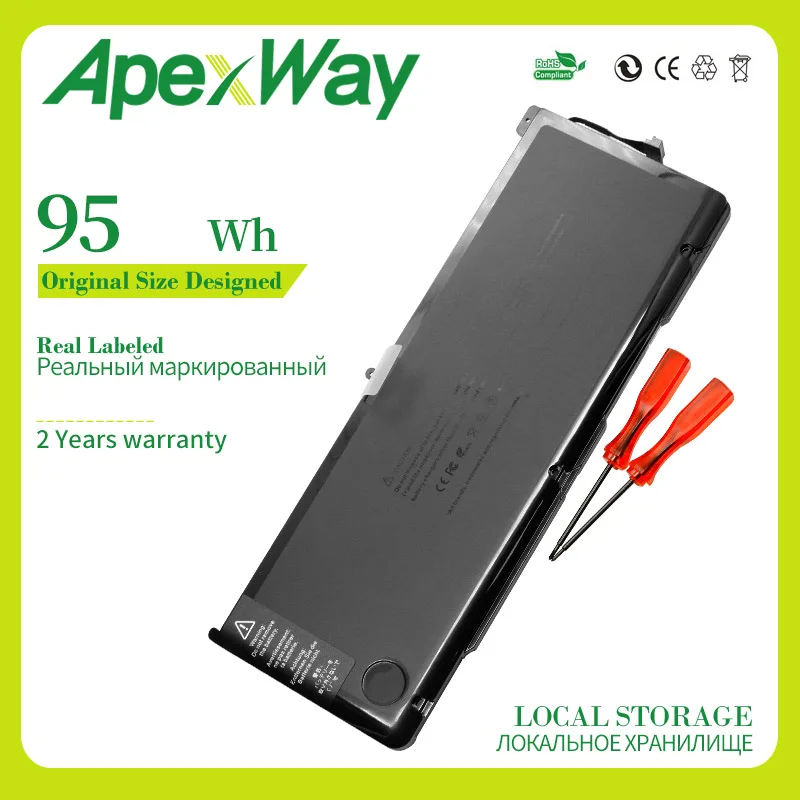 Аккумулятор Apexway A1383 для Apple MacBook Pro 17 дюймов A1297 версия 2011 020 7149 A10 MC725LL/A MD311LL/A MB604LL/A 10