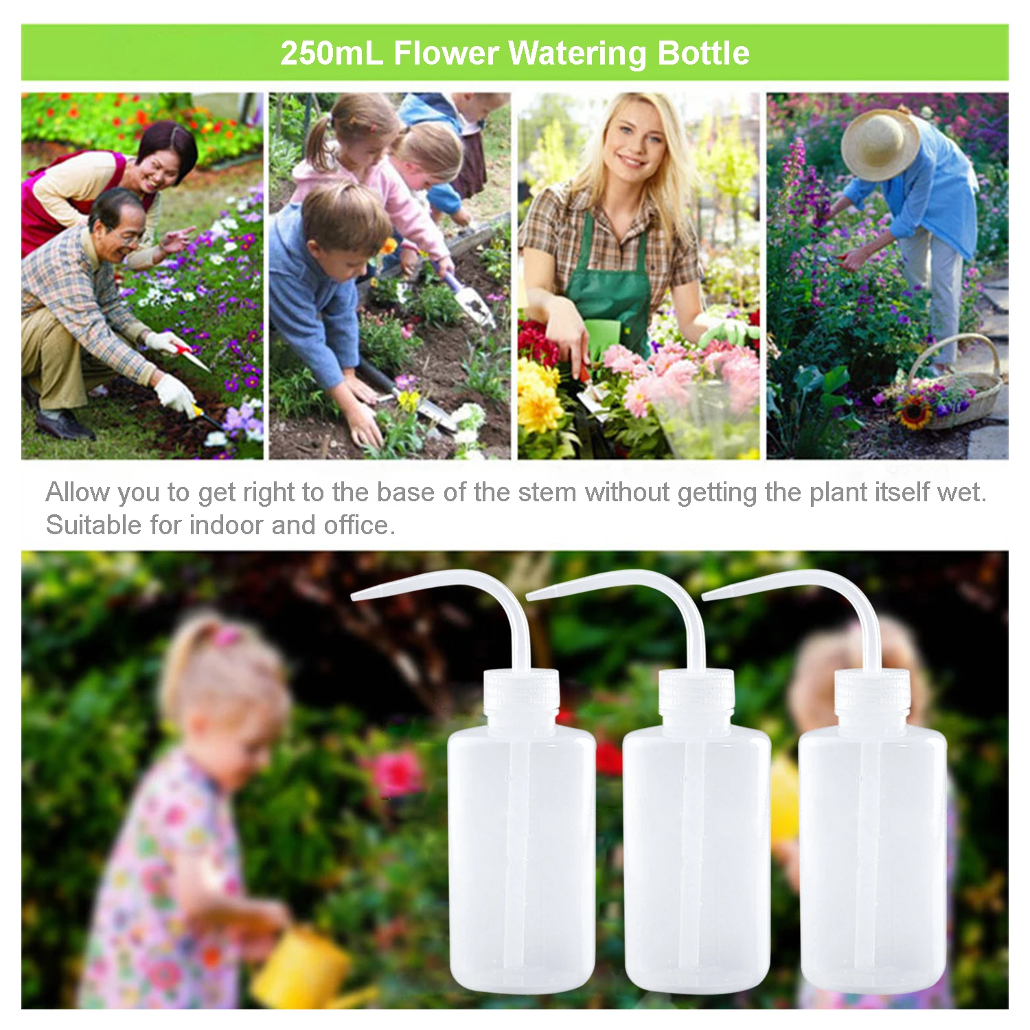 

3 Pcs Succulent Water Bottle 250ML Plant Flower Succulent Watering Bottle Plant Waterers Potted Flower Bonsai for Garden