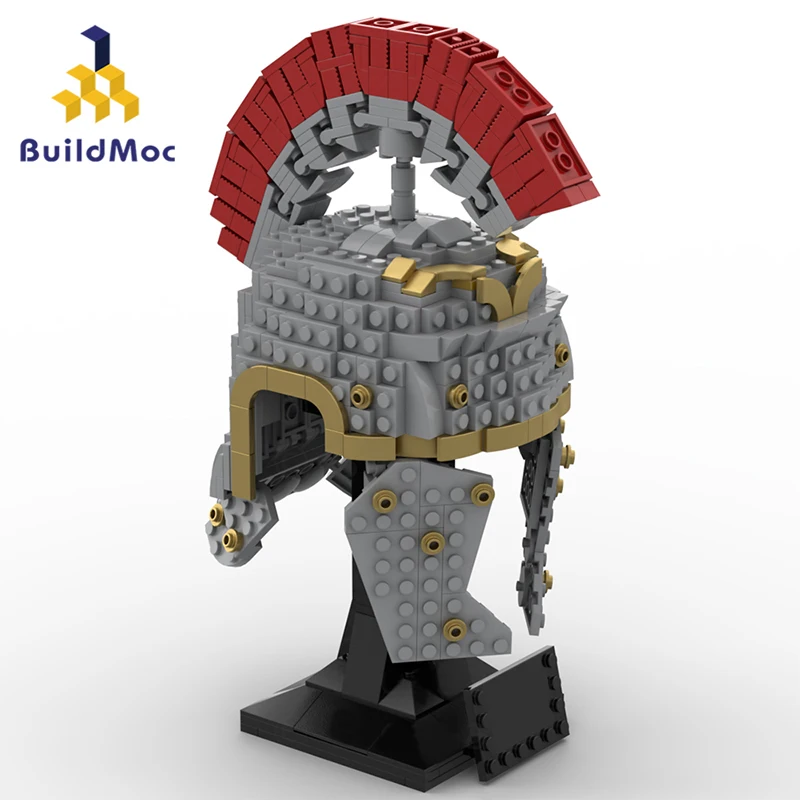 

Buildmoc MOC римская шлем Римская Статуя средневековая рома армия экшн-фигурки Набор строительные блоки история Кирпичи игрушки для детей Подар...
