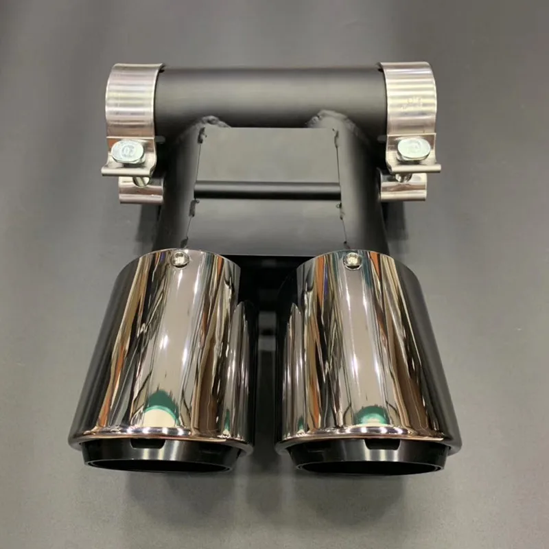 1 Piece Glossy Black Stainless Steel Muffler Tip For Porsche 718 Car Accessories Silver Tailpipe Exhaust pipe | Автомобили и