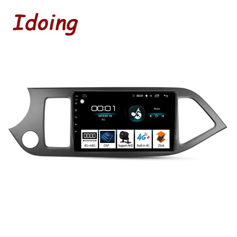 Idoing " 2.5D Автомобильный Радио Видео плеер для Kia Picanto Morning 2011- навигация gps Android 8,1 аксессуары седан No 2 din DVD