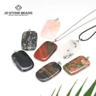 1 шт. большой розовый кристалл красный агат тигр глаз камень подвеска Прямоугольник подвеска из драгоценного камня для ожерелья для изготовления украшений вручную