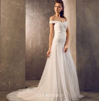 free shipping bridal gown casamento bride vestido de noiva 2016 new fashionable romantic sexy long cap sleeve wedding dress