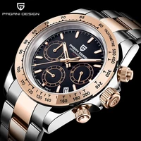 pagani design gold watch waterproof 100m chronograph men%e2%80%99s watches top luxury brand quartz wristwatch stainless steel band 2020