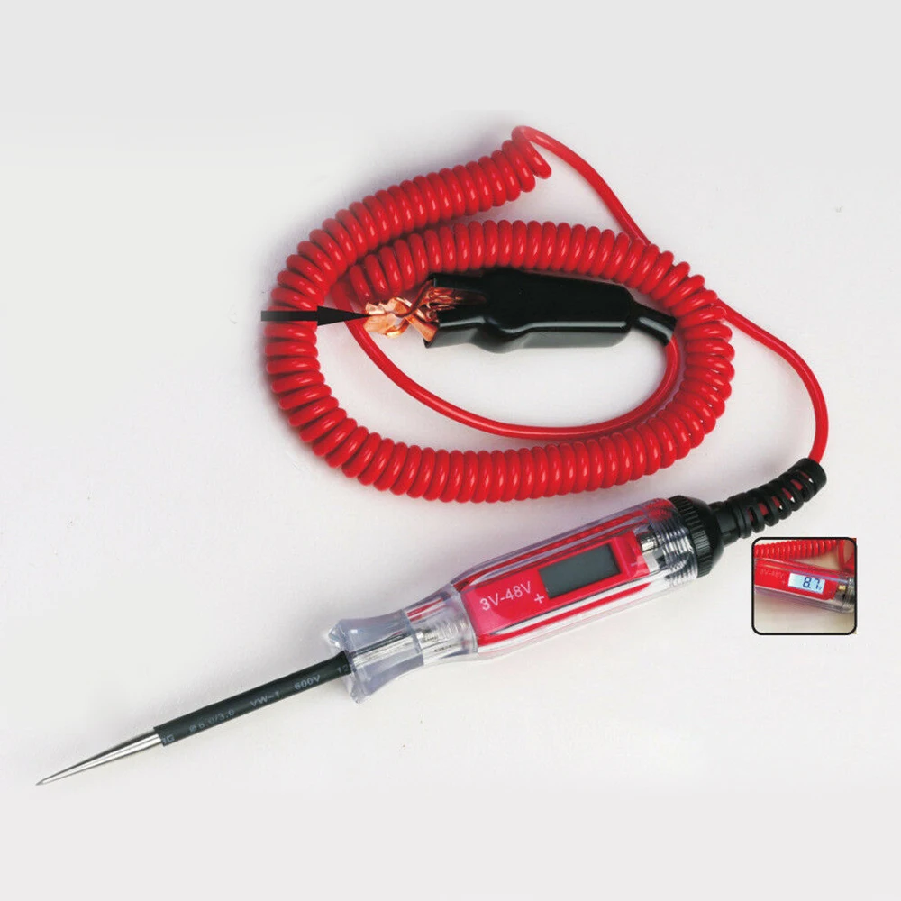 

Automotive Digital Circuit Tester Voltage Meter Pen Voltmeter Car DC 5-48V
