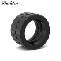 little builder 8920155981 wheel tyre 24x14mm technological automobile building blocks diy assembly moc compatible toy part 1pcs