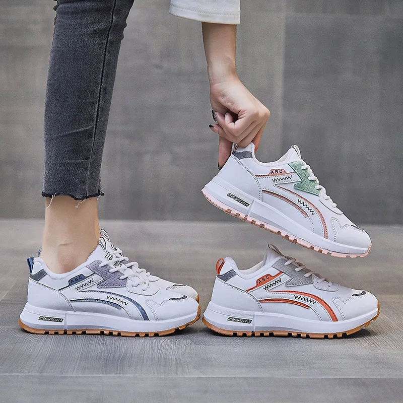 

Fashion Korean version of plus cashmere boots 2022 autumn and winter new warm shoes thick-soled short boots student sports shoes