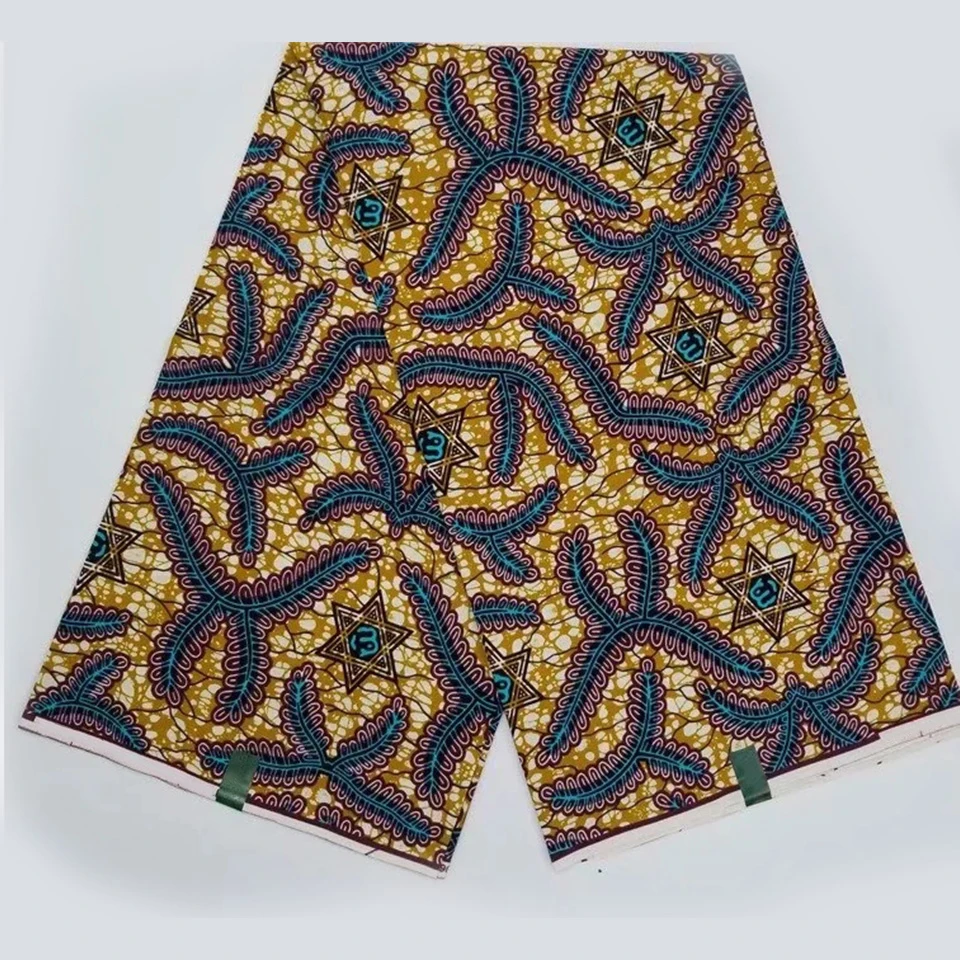 

6 Yards African Mitex Wax Print Ankara Fabrics Kitenge/Pagnes/Tissues Africain/ Lapa/Chitenge Y-716