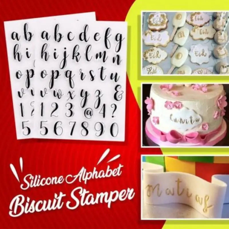 

DIY Alphabet Cookie Cutter Embosser Stamp Sticky Decorating Fondant Sugarcraft Cutter Tools Cake Tools Home Kitchen Cooking Tool