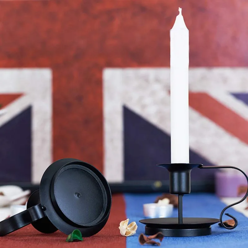 Ретро Железный канделябр конусный Подсвечник свеча украшение для ужина