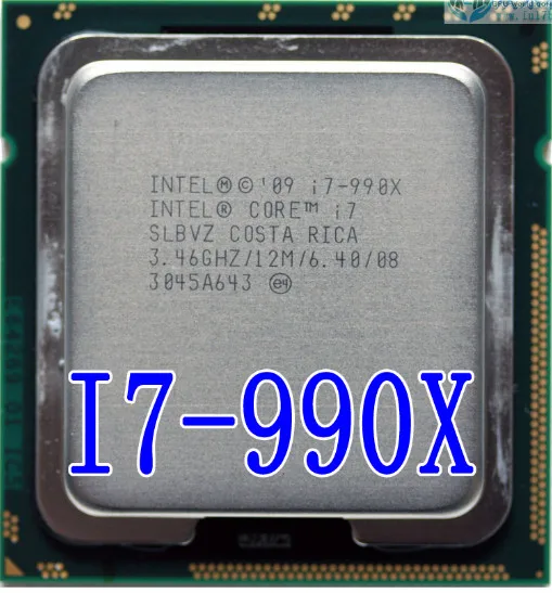 Процессор intel original I7 990X 3 46 ГБ/шесть ядер/LGA 1366 отдельные детали i7 130 Вт может