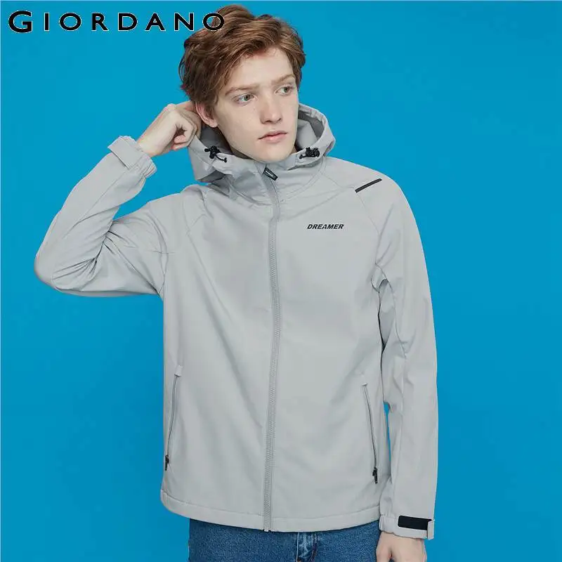 Giordano мужская куртка ветровка dreamer，с капюшоном и застежкой на молнии имеется