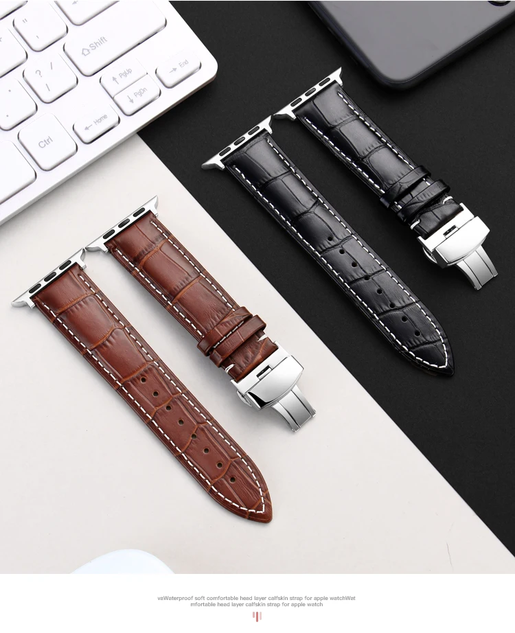 Ремешок для часов Carouse из натуральной коровьей кожи для Apple Watch, ремешок 38 мм, 42 мм, серия 4/3/2/1 iwatch, ремешок для Apple Watch, браслет 40 мм, 44 мм