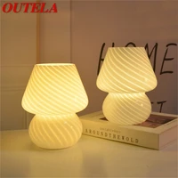outela dimmer creative table lamp contemporary mushroom desk light led for home bedroom decoration