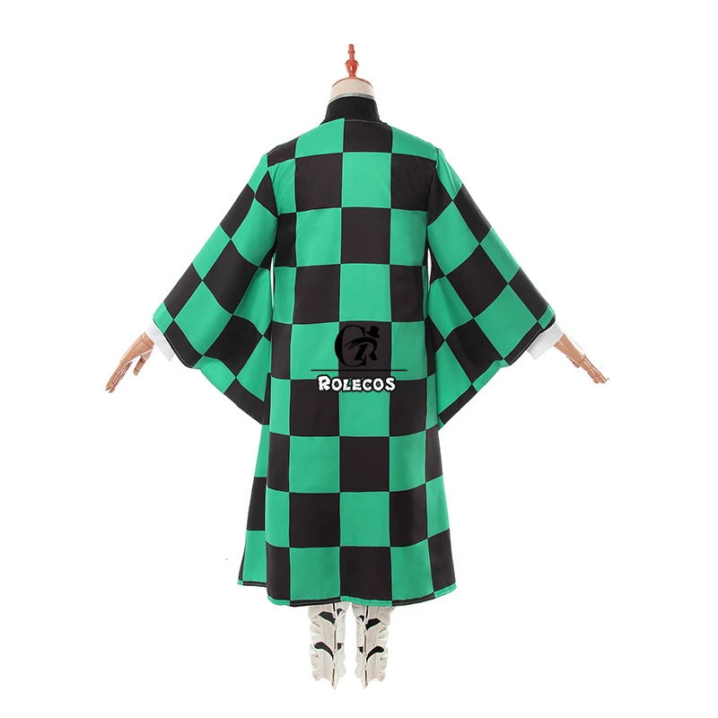 ROLECOS аниме Demon Slayer Косплей Костюм Kamado Tanjirou Kimetsu no Yaiba косплей костюм для мужчин кимоно Униформа полный комплект