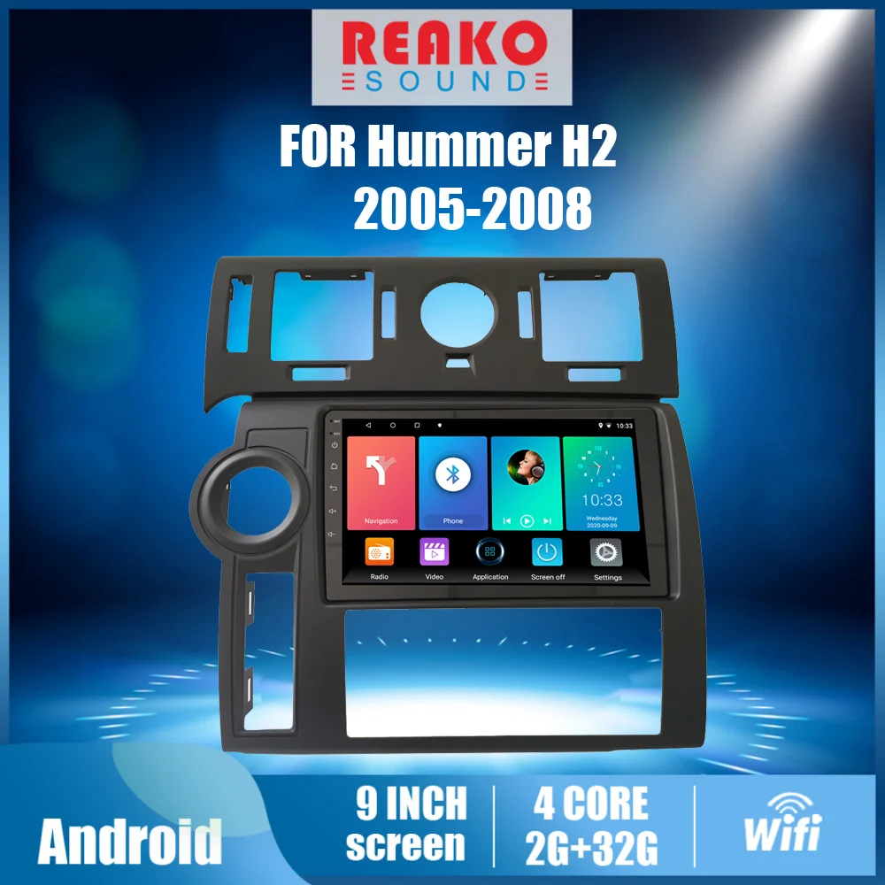 

REAKOSOUND H2 2005-2008 9 Inch 2 Din 2.5D Car Multimedia Player Android Wifi GPS Navigation Head Unit With Frame