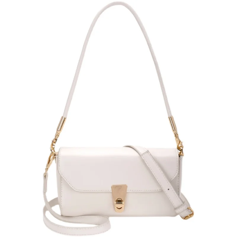 

Korean White Luxury brand designer letter fashion exquisite shopping retro casual handbag shoulder bag pu leather female bag