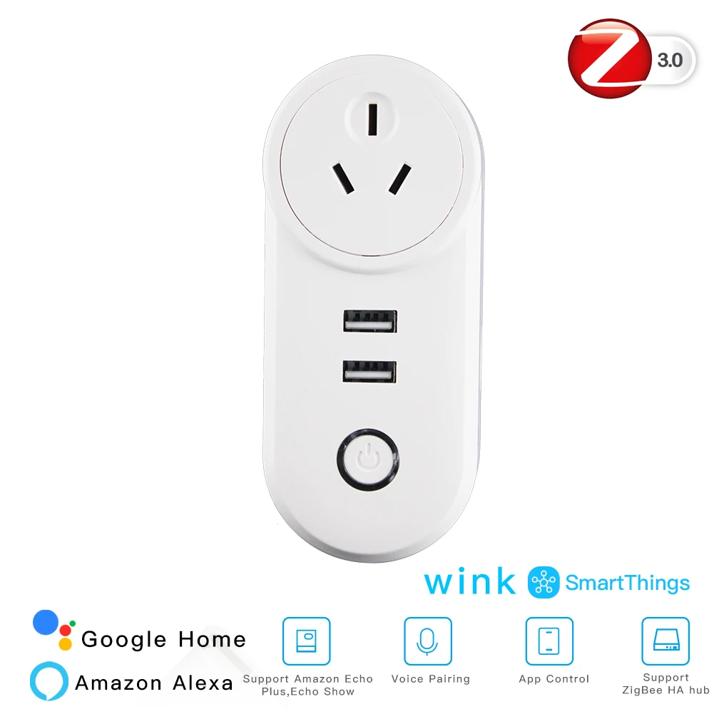 Умный дом ZIGBEE 3 0 Wifi розетка Интеллектуальный переключатель с 2 usb портом 100 240 В