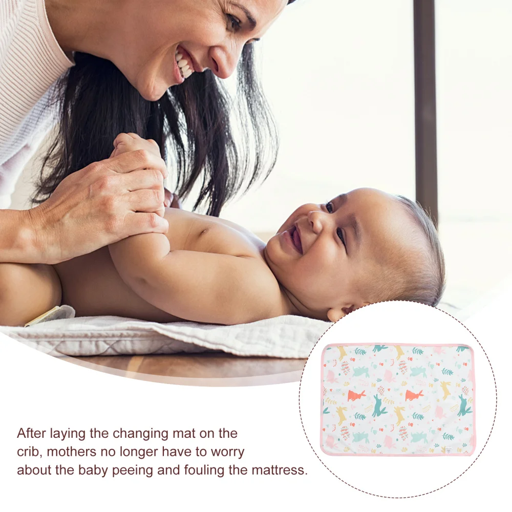 

1Pc Cotton Changing Pad Washable Reusable Changing Cushion Adorable Layers Mat