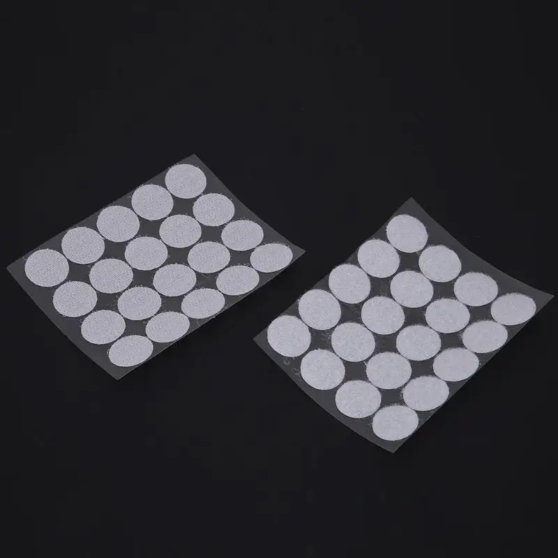 

10/15/20/25mm 100 Pairs Dots Stickers Hook Loop Double-Sided Strong Self-Adhesive Nylon Tape Snap Button Sewing Tools