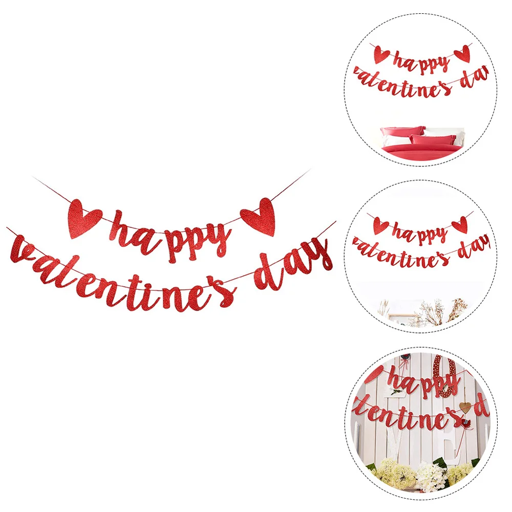 

1pc Valentins Day Banner Decorative Banner Hanging Banner Party Banner for Party Dating Outdoor
