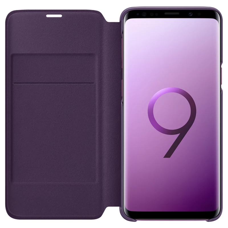 Светодиодный кожаный флип-чехол кожаный чехол светодиодный чехол Etui для samsung Galaxy S9 G9600 S9+ S9 Plus S9Plus G9650