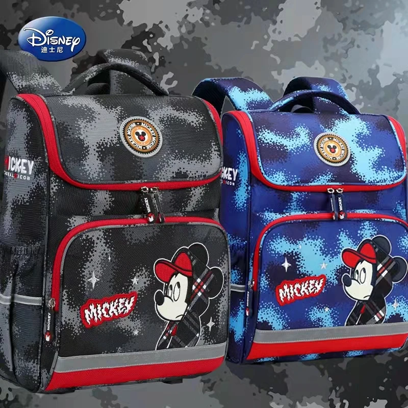 Ортопедический школьный рюкзак для мальчиков и девочек, Большой Вместительный рюкзак с рисунком Диснея Микки и Минни, для начальной школы, ...