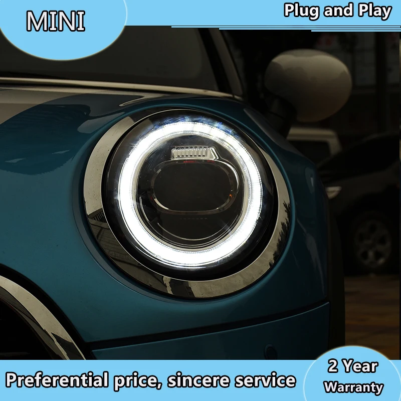 Автомобильные стисветодиодный ные фары для BMW MINI 2014 2019 MIMI светодиодный DRL линзы с