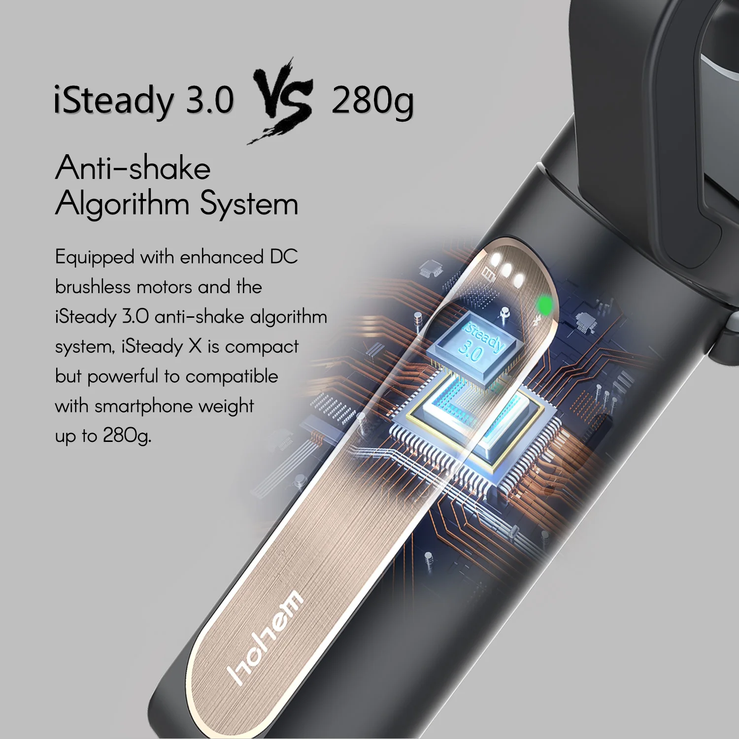 Hohem iSteady X Gimbal смартфон Сверхлегкий 3 осевой пальмовый карданный Ручной