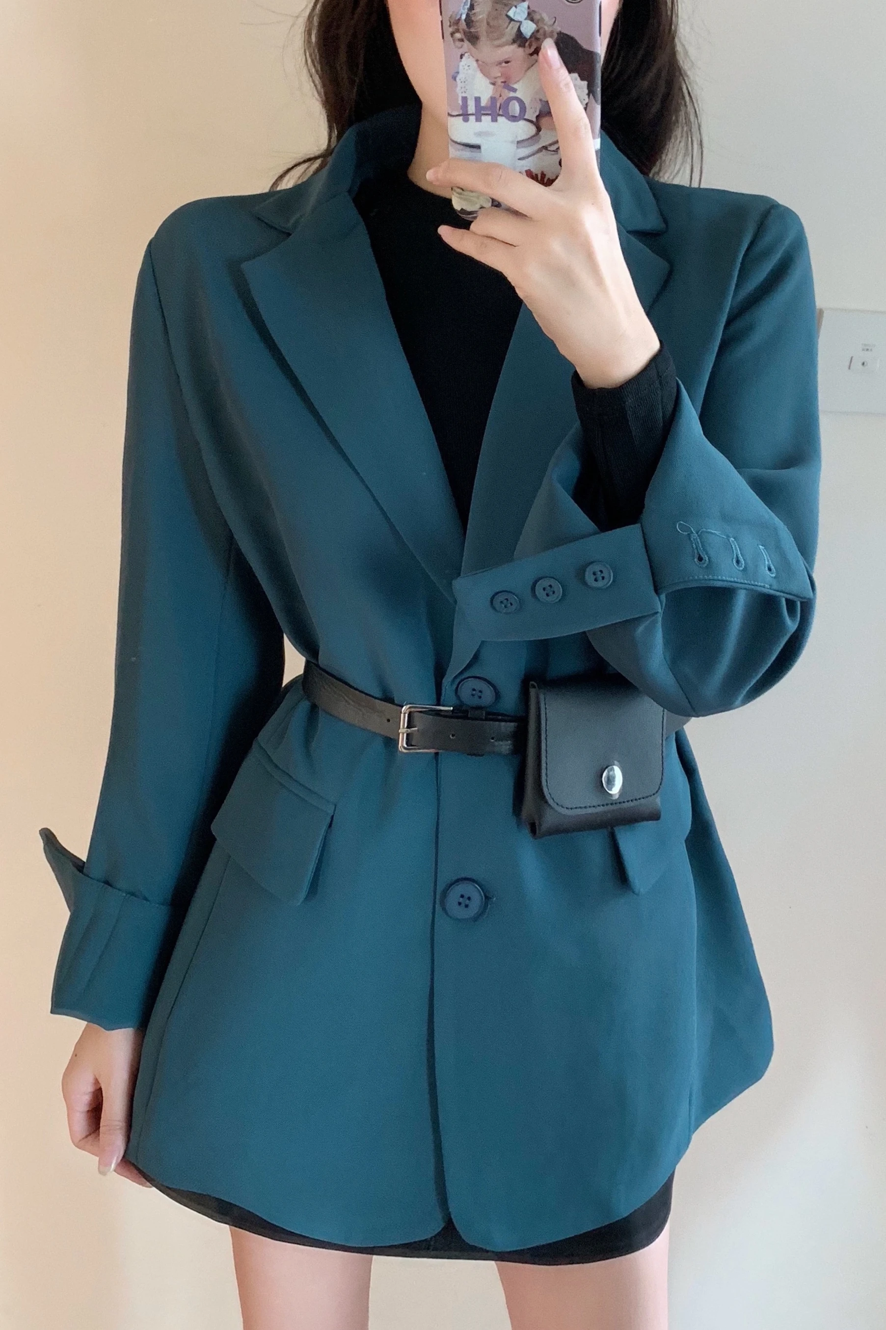 

Single Breasted Women Casuse Blazer Jacket Spring 2020 Slim Female Daily Outwear Elegant Overcoat 2 Pockets OL Suits Coats