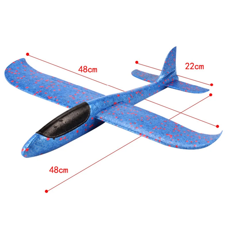 Новый 48 см ручной бросок самолет из пеноматериала игрушки на открытом воздухе
