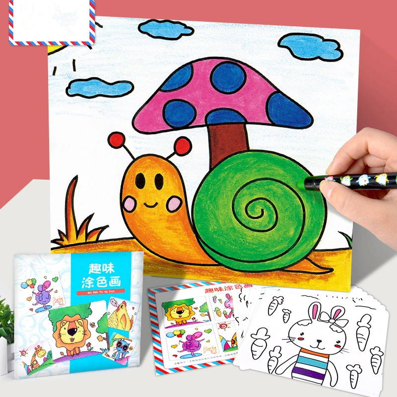 Новые детские милые животные креативные игрушки для рисования раскрашивающиеся