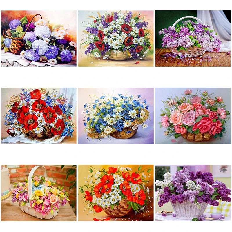 Алмазная 5D картина сделай сам вышивка Водопад пейзаж цветок крестиком полное