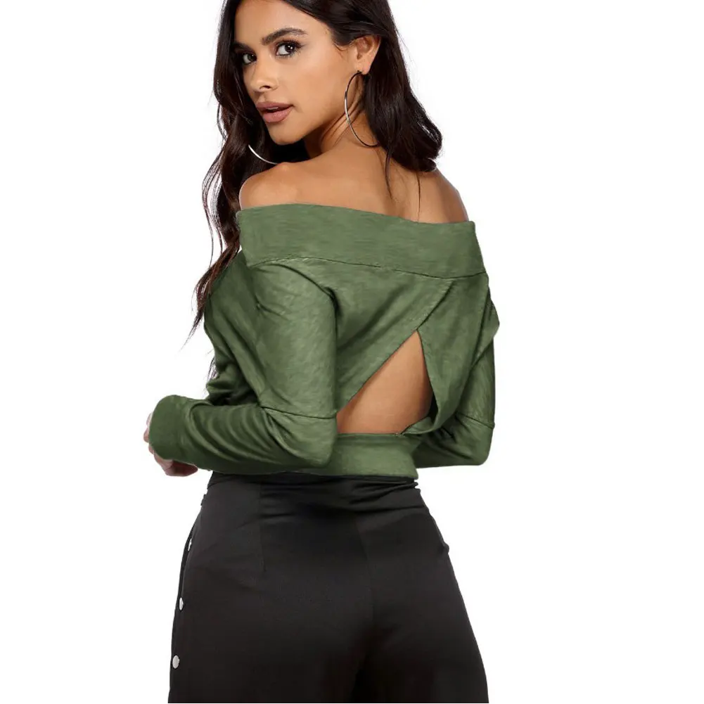 Hirigin сексуальный укороченный топ женская футболка летний Женская Однотонная