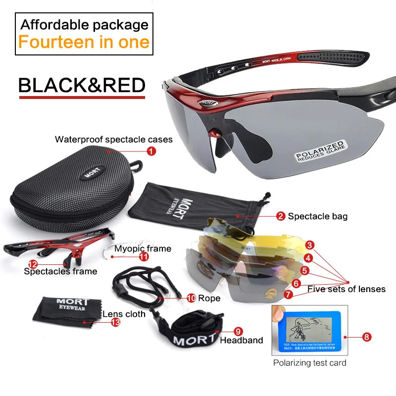 

5 lens Polarized Sun Glasses Fishing Cycling Climbing Outdoor Sport Sunglasses Men Women Clip Goggles Equipment Accessories