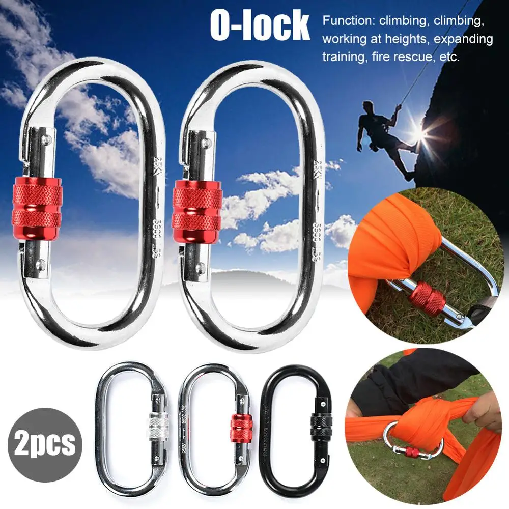 

25KN Professional Master Lock 1 Pair Yoga Accessories Carabiner Rock Climbing Buckle Equipment Outdoor for Yoga Hammock