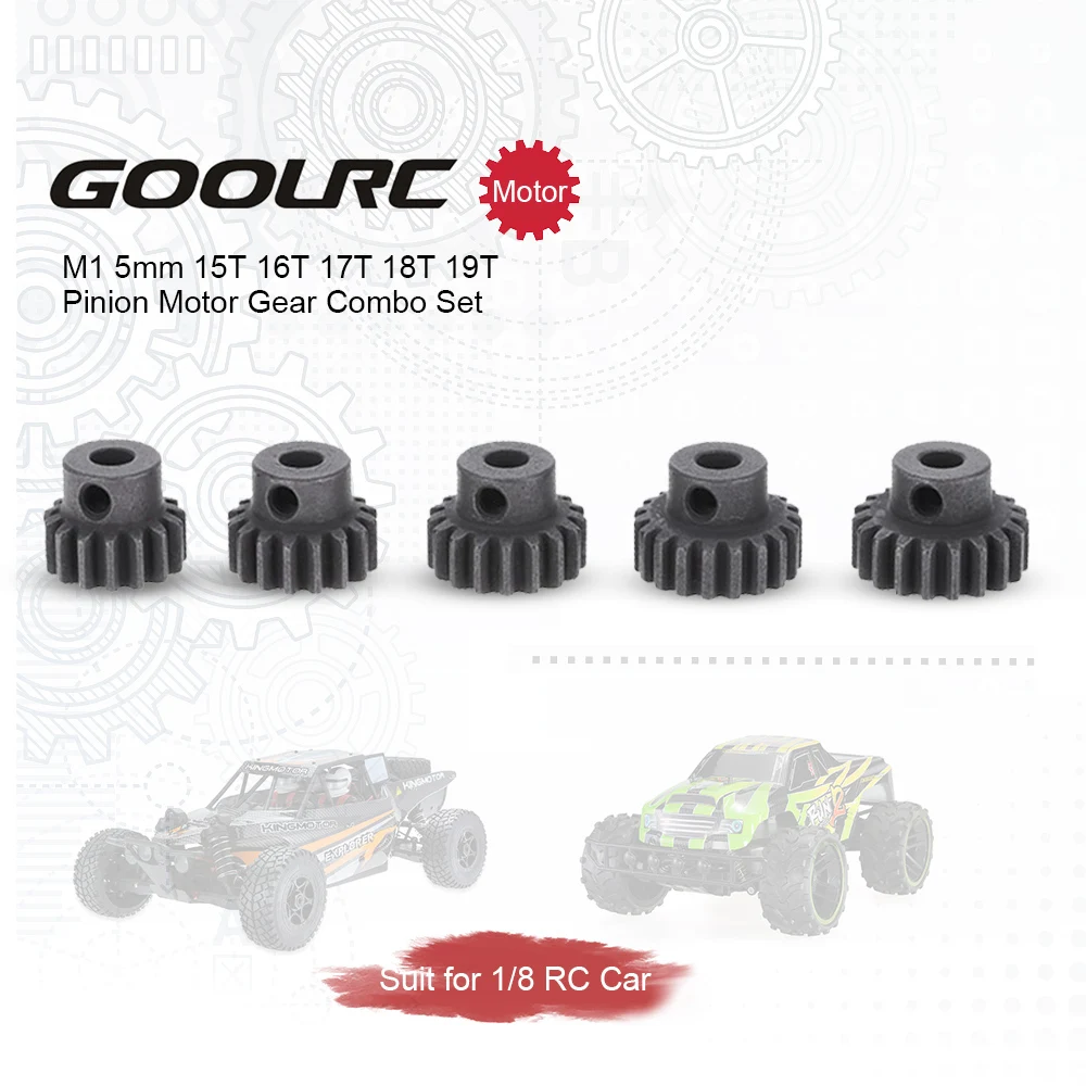 GoolRC M1 5 мм 15T 16T 17T 18T 19T Шестеренчатый двигатель комбинированный комплект для 1/8