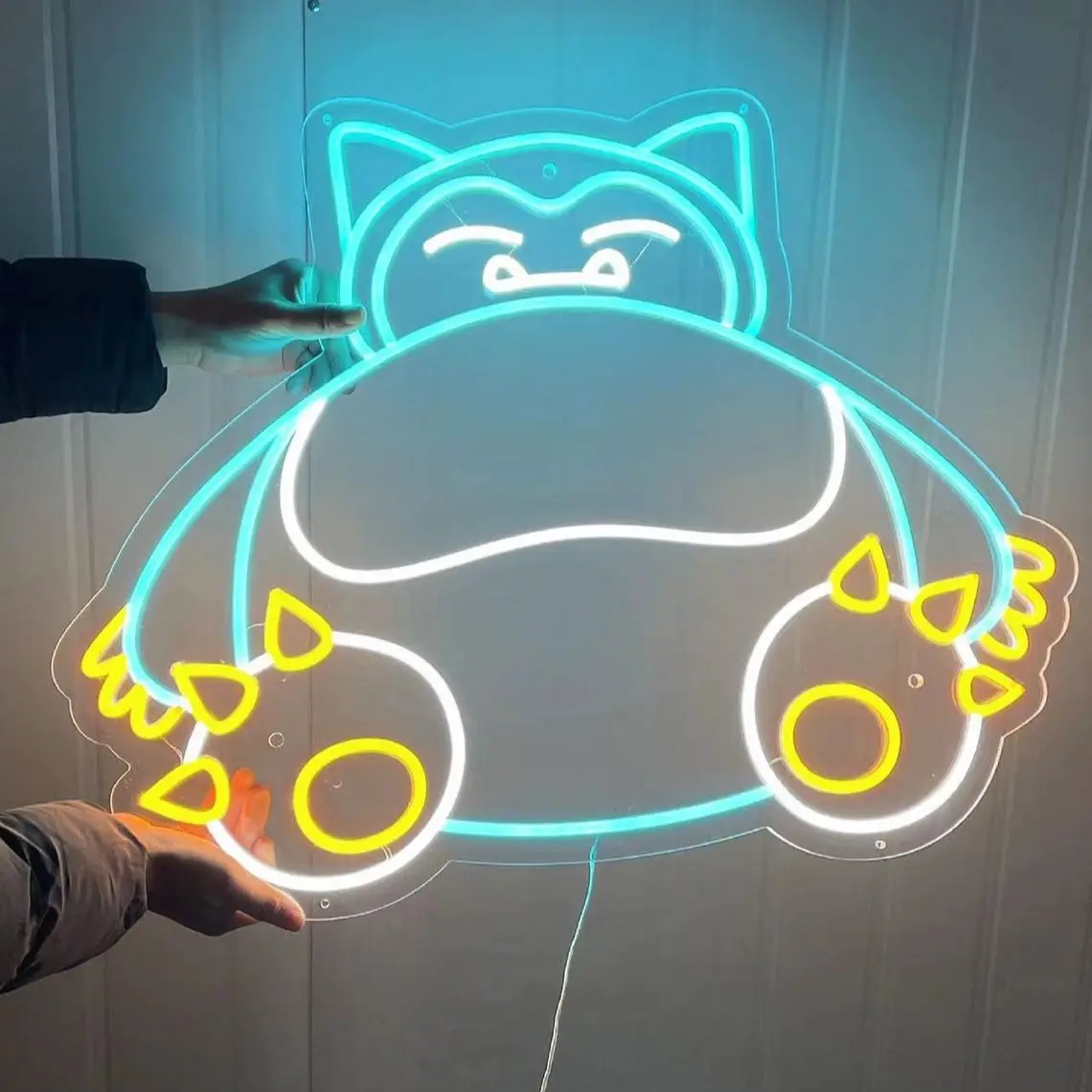 

Custom led Neon Light Snorlax Anime Cute Neon Sign Indoor Wall Lights Wedding Event Party Decoration Shop Indoor Home Kids Room