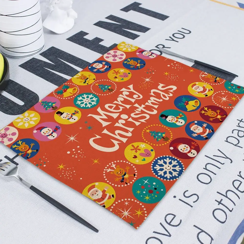 

Новогодние рождественские перчатки 42*32 см, Рождественское украшение для дома, Декоративная скатерть с оленем и цветами, Рождественское укр...