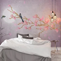 custom photo wallpaper chinese style magnolia flower and bird mural living room tv sofa bedroom background wall painting fresco