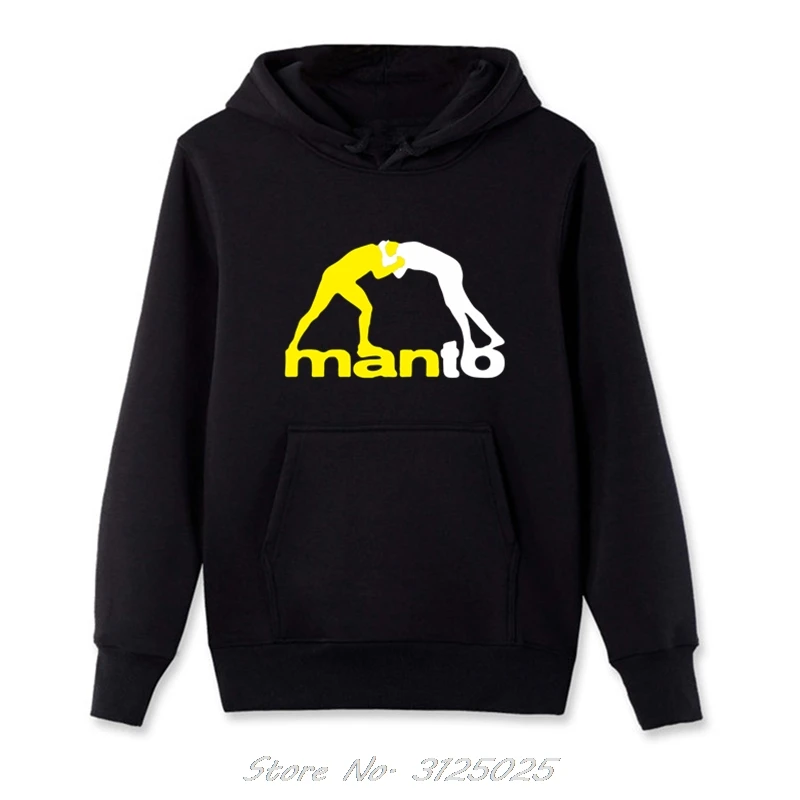 

New MANTO Brazilian Jiu Jitsu Men's Black Hoodies Print Hoodie Men Streetwear Spring Autumn Fleece Zipper Sweatshirt