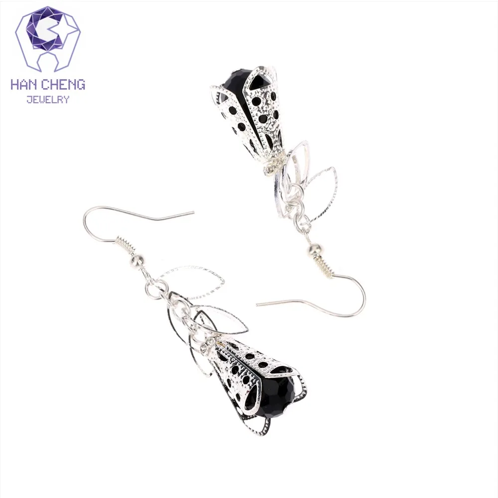 HanCheng Новые Модные полые Висячие Серьги-Подвески из бисера с драгоценным камнем